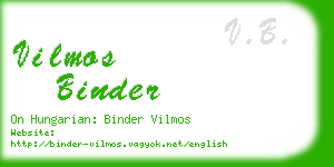 vilmos binder business card